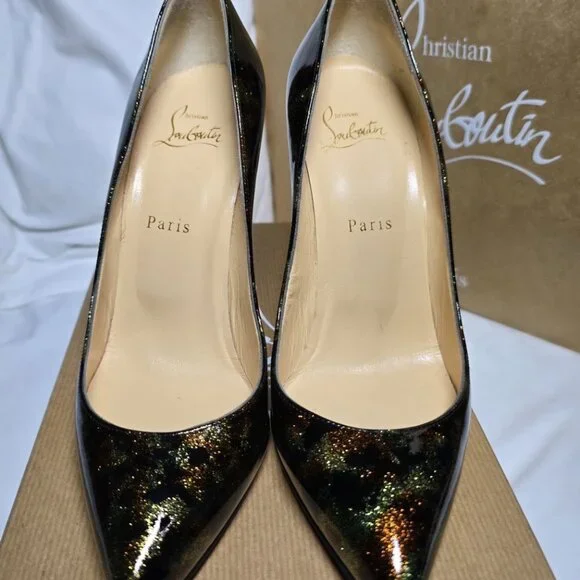 Christian Louboutin Pigalle Follies 100 Patent Milky Way - Picture 12 of 14